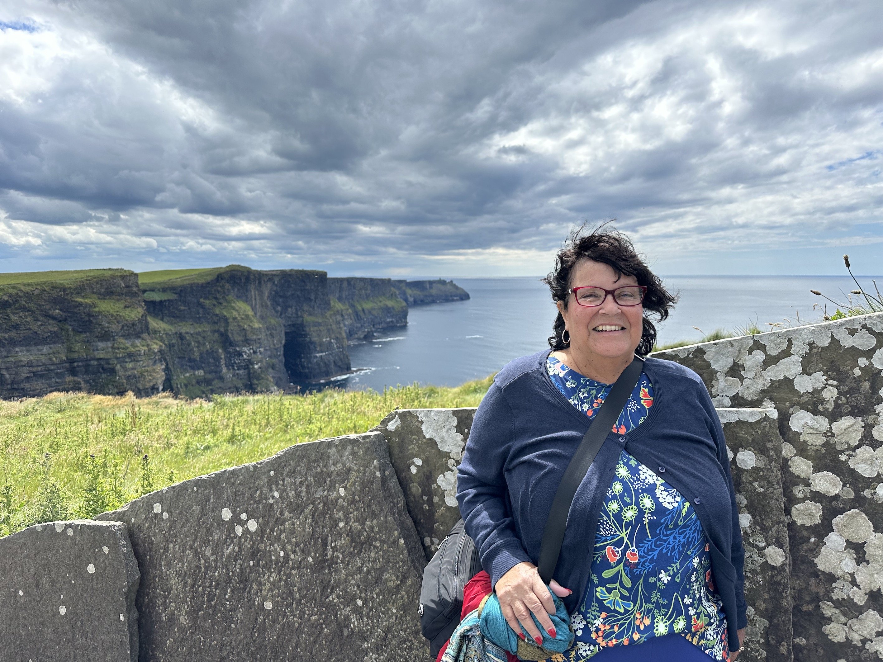 Kathy George at the Cliffs of Moher, County Clare