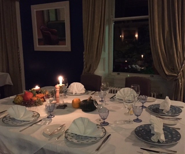 Candlelit diningroom at Mustard Seed Restaurant, Echo Lodge, County Limerick